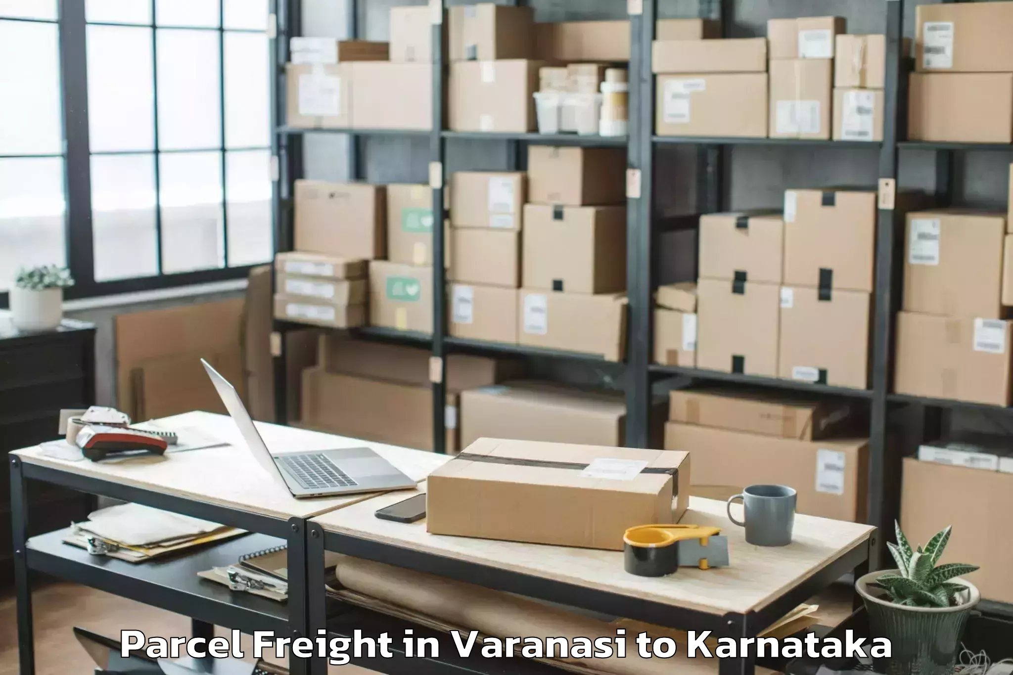 Book Your Varanasi to Nyamathi Parcel Freight Today